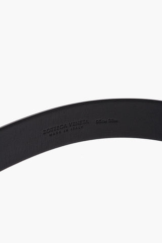 Leather Belt with Silver-toned TRIANGLE Belt