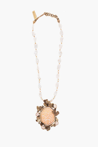Cameo Necklace with Gemstones