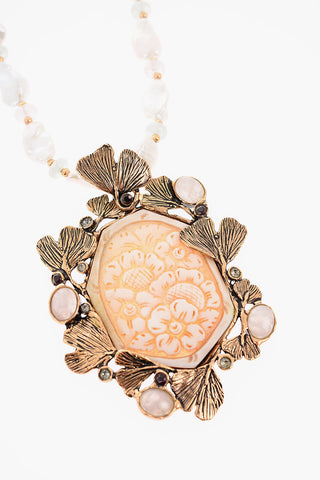 Cameo Necklace with Gemstones