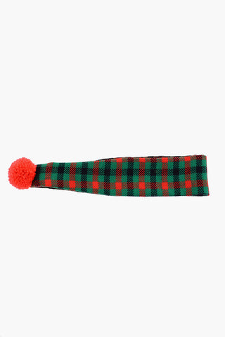 Fascia a Quadri Tattersal con Pom Pon