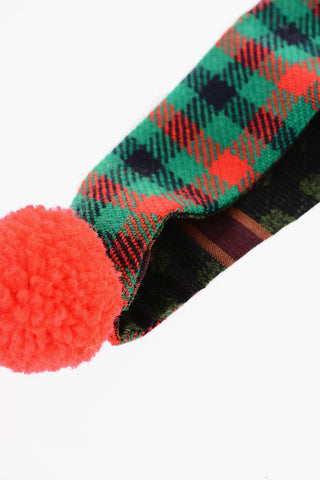 Fascia a Quadri Tattersal con Pom Pon