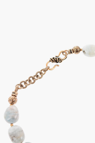 Collana Chocker in Ottone Brunito e Pietre Dure