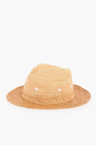 Straw ADRIAN Panama Hat with Decorative Stars