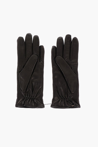 Quilted Leather Gloves with Cashmere Lining