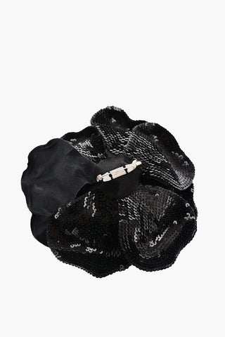 Sequined ROSE PETIT Satin Brooch