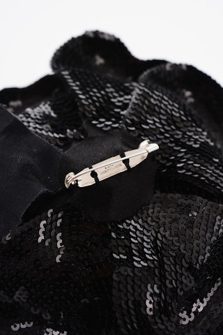Sequined ROSE PETIT Satin Brooch