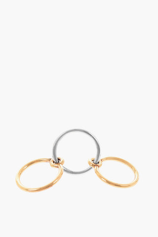 Silver THREE LOVERS Double Ring