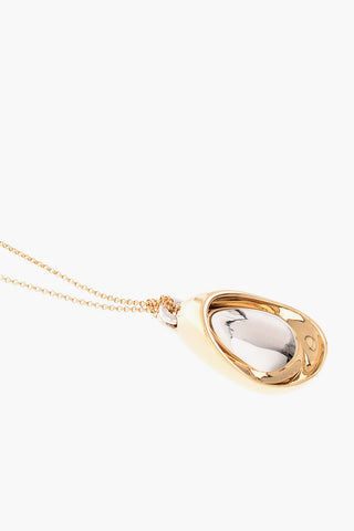 Gold-toned Silver PETAL Necklace