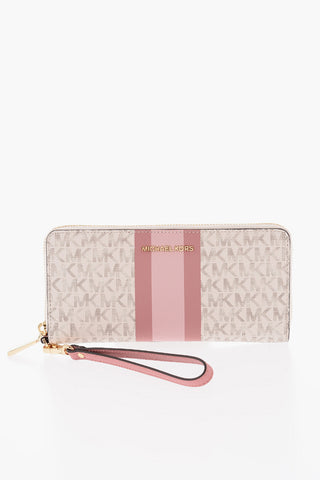 Portafogli in Pelle Monogram con Chiusura a Zip