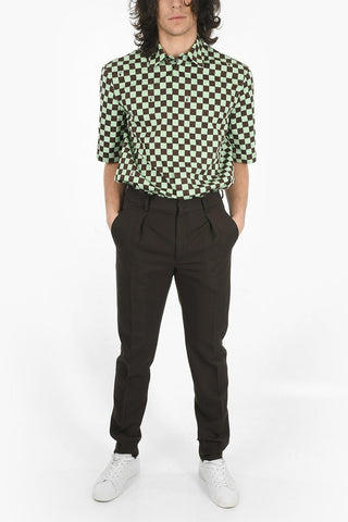 Wool-twill Single-pleated Pants