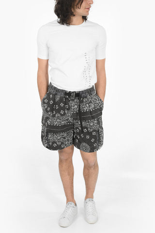 Printed Belted Shorts With Side Pockets