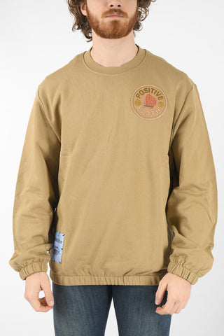 MCQ GROW UP N.9 Crew-neck Sweatshirt with Logo Patch and Embroidery