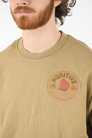 MCQ GROW UP N.9 Crew-neck Sweatshirt with Logo Patch and Embroidery