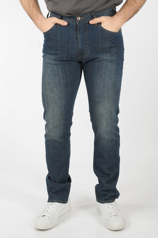 EMPORIO Jeans J45 a Gamba Diritta con Lavaggio Scuro e Applicazioni Logo 17cm