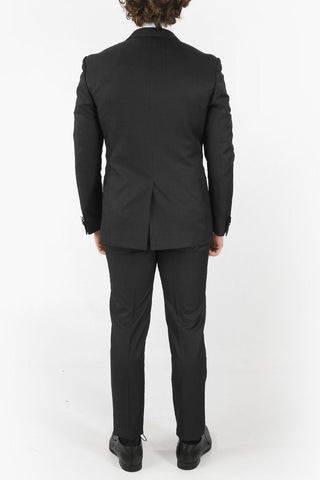 virgin wool center vent peak lapel CERIM.ACADEMY 3 piece waistcoat suit