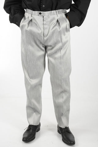 Silk-shantung Tailored Pants with Double-pleat