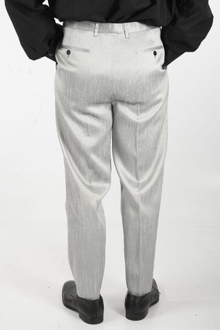 Silk-shantung Tailored Pants with Double-pleat