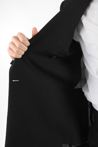 Wool-blend Slim-fit Blazer with U-lock Closure