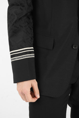Blazer Monopetto Foderato Con Tasche Ad Aletta