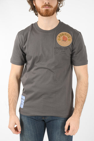 MCQ GROW UP N.9 Crew-neck T-shirt with Logo Patch and Embroidery