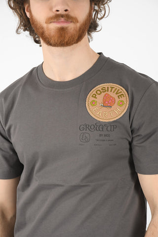 MCQ GROW UP N.9 Crew-neck T-shirt with Logo Patch and Embroidery