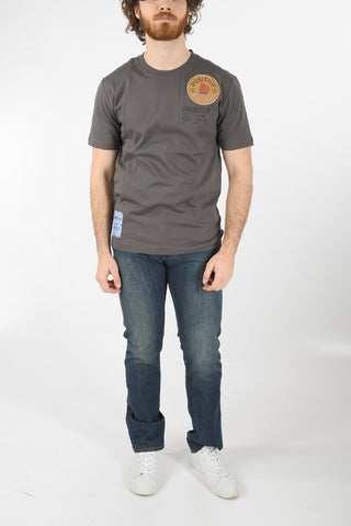 MCQ GROW UP N.9 Crew-neck T-shirt with Logo Patch and Embroidery