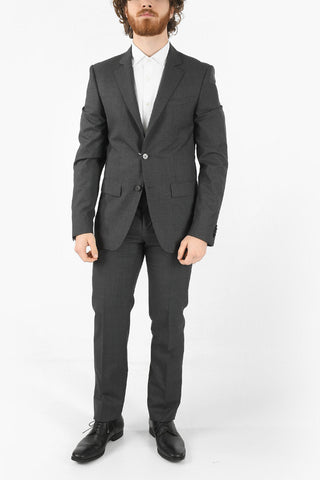 Wool Single-breasted Suit with Notch Lapel