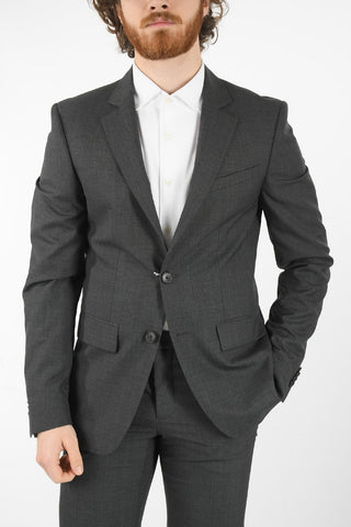 Wool Single-breasted Suit with Notch Lapel