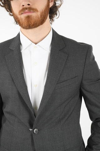 Wool Single-breasted Suit with Notch Lapel