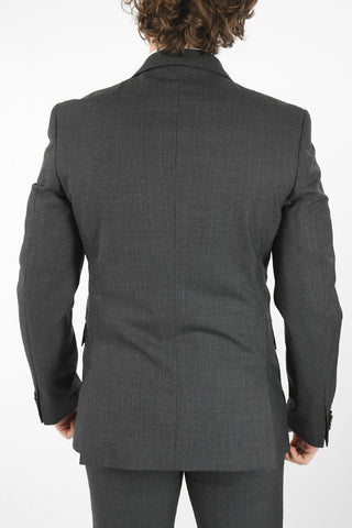 Wool Single-breasted Suit with Notch Lapel