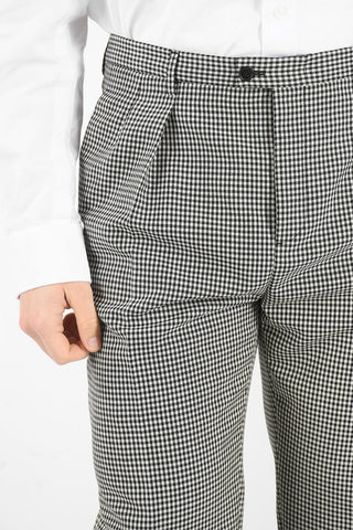 Pantaloni Sartoriali a Quadri Shepherd a Due Pinces
