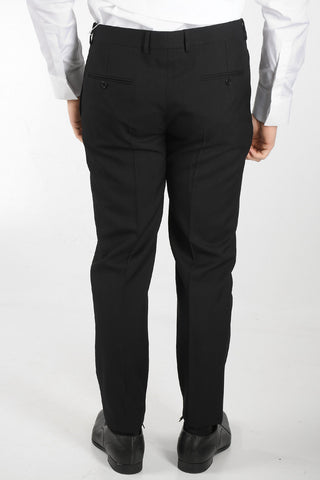 Pantaloni Sartoriali in Twill di Lana Vergine