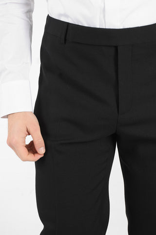 Pantaloni Sartoriali in Twill di Lana Vergine