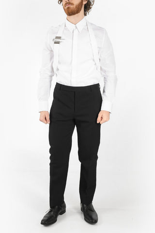 Pantaloni Sartoriali in Twill di Lana Vergine