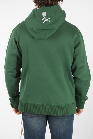WORLD Multicolor Lettering and Zipped Pockets Hoodie