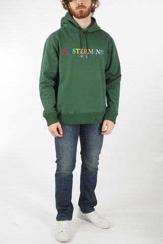 WORLD Multicolor Lettering and Zipped Pockets Hoodie