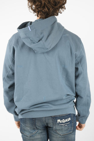 MCQ N.0 Cangaroo Pocket and Embossed Contrasting Detailing Hoodie