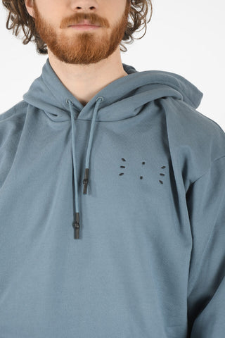 MCQ N.0 Cangaroo Pocket and Embossed Contrasting Detailing Hoodie