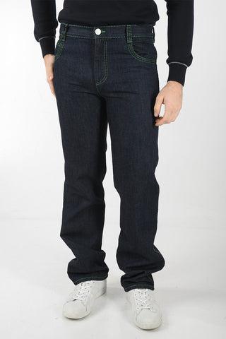 5 Pockets Straight Fit Denims with Visible Stitchings 21cm