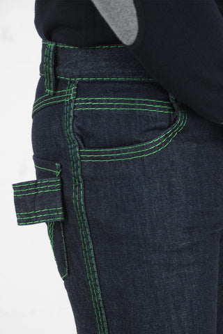 5 Pockets Straight Fit Denims with Visible Stitchings 21cm