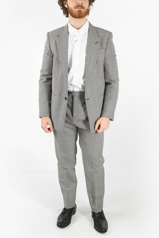 Blazer Monopetto a Quadri Shepherd con Revers a Lancia