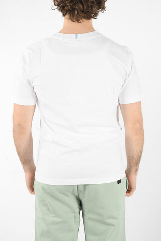 MCQ GROW UP N.9 T-shirt Girocollo con Stampa Multicolor e Logo Patch