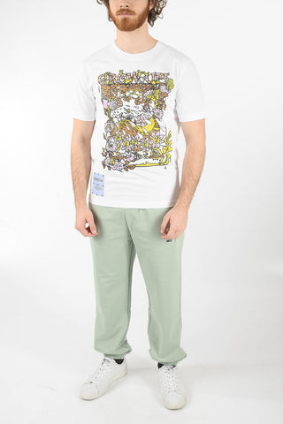 MCQ GROW UP N.9 T-shirt Girocollo con Stampa Multicolor e Logo Patch