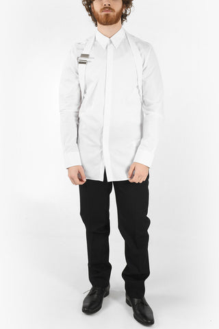 Cotton-poplin Slim-fit Shirt with U-LOCK Belt
