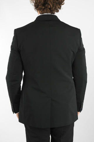 Virgin-wool-blend Single-breasted Blazer with Peak Lapel