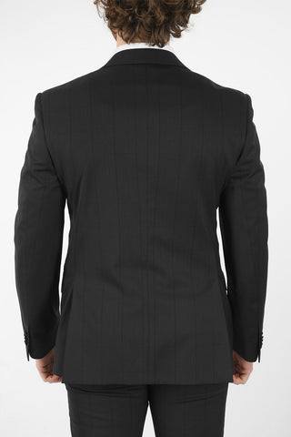 Windowpane Check ACADEMY Suit with Flap Pocket and Peak Lapel