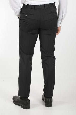 Windowpane Check ACADEMY Suit with Flap Pocket and Peak Lapel