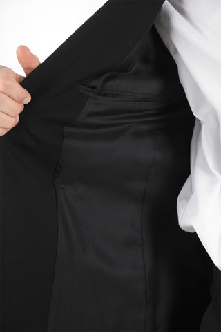 Blazer Monopetto in Lana con Revers Classico
