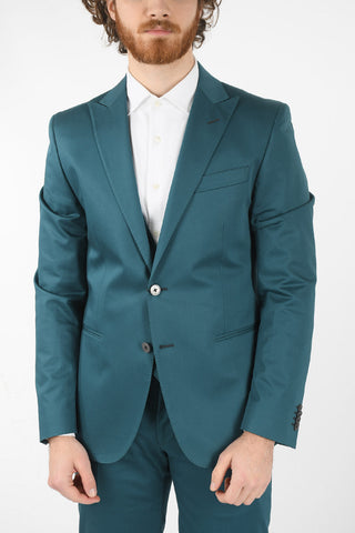 CC COLLECTION side vents peak lapel 3 piece waistcoat suit