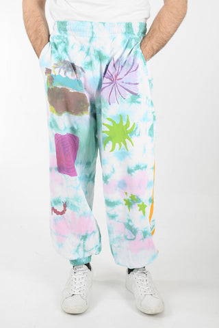 MCQ GROW UP N.9 Joggers con Motivo Tie Dye e Coulisse